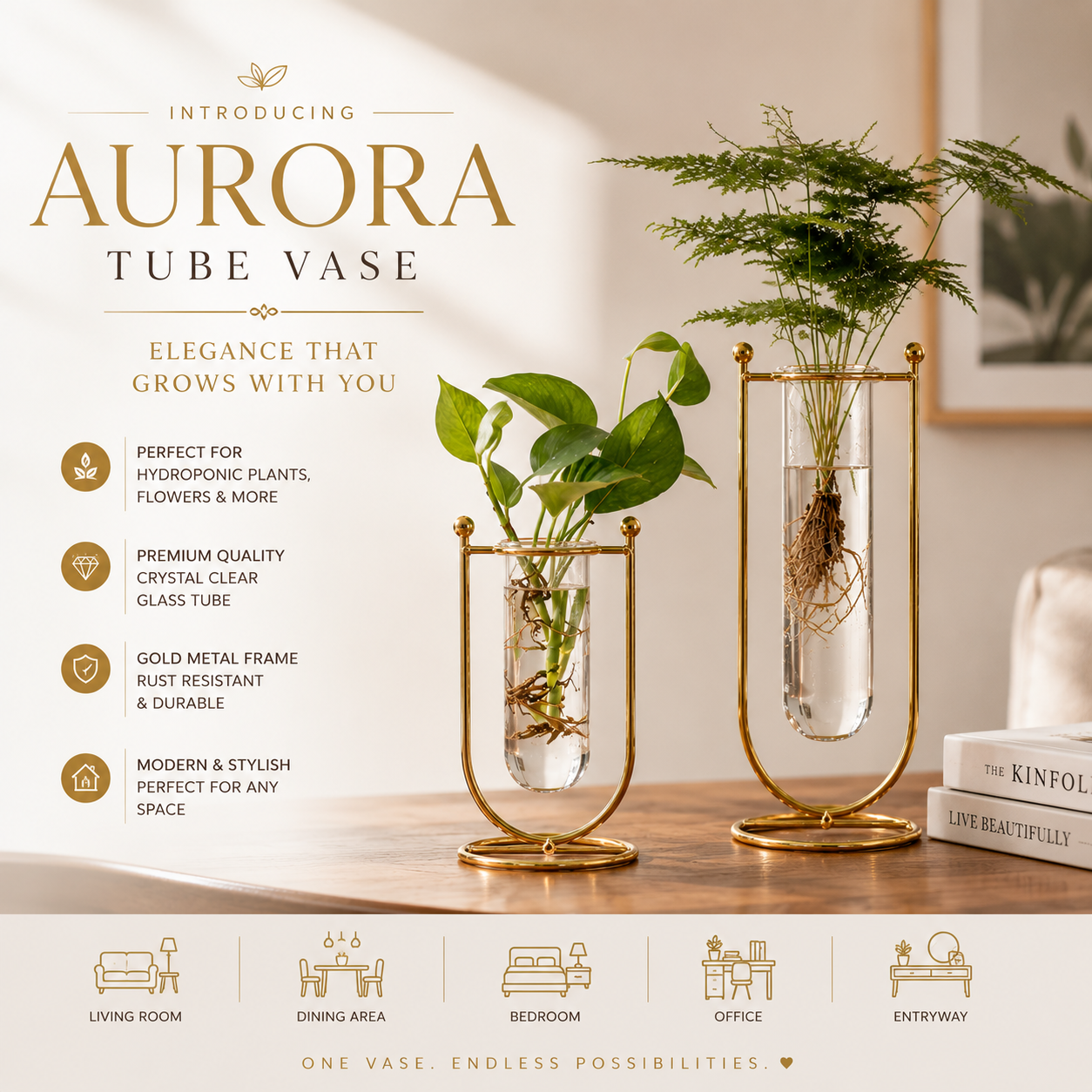 Aurora Crystal Vase (Set of 2)